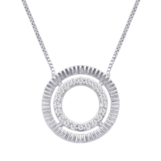SOLARA Necklace | White Rhodium Plated