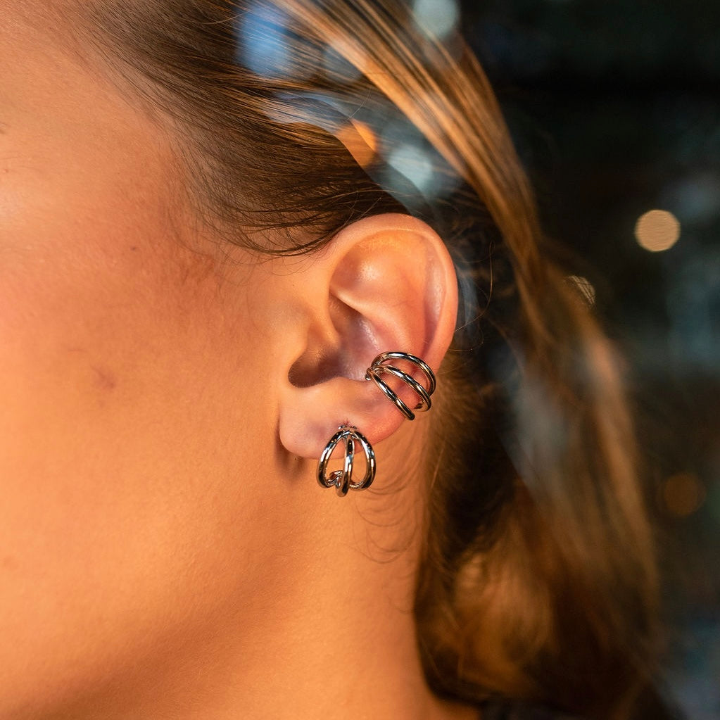 AMORA Earrings | White Rhodium Plated