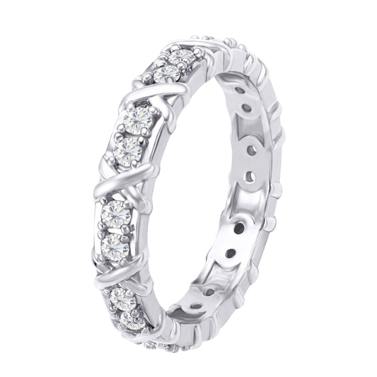 VIVELLE Ring | White Rhodium Fourfold Plated