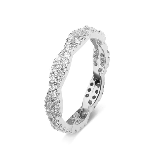 SERENA Ring | White Rhodium Double Plated