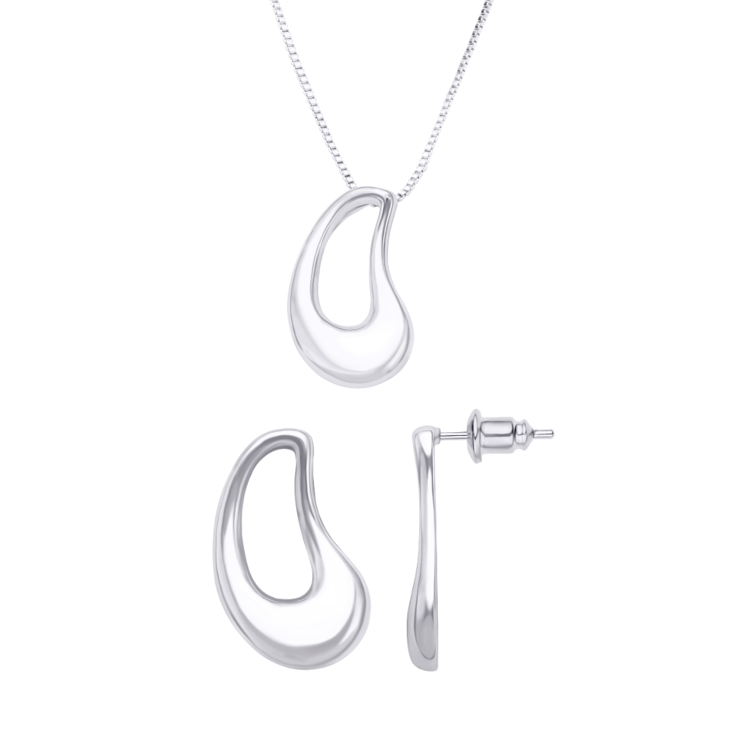 ALVA Set | White Rhodium Plated