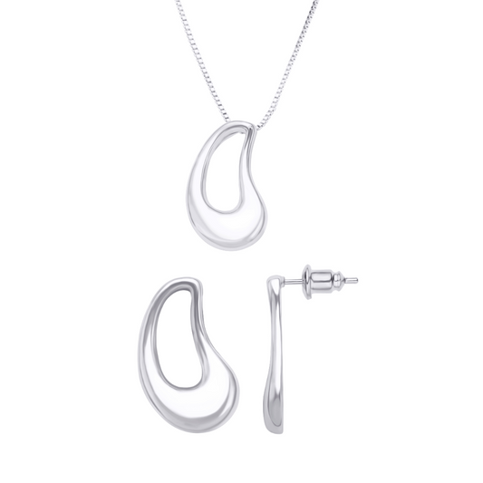 ALVA Set | White Rhodium Plated