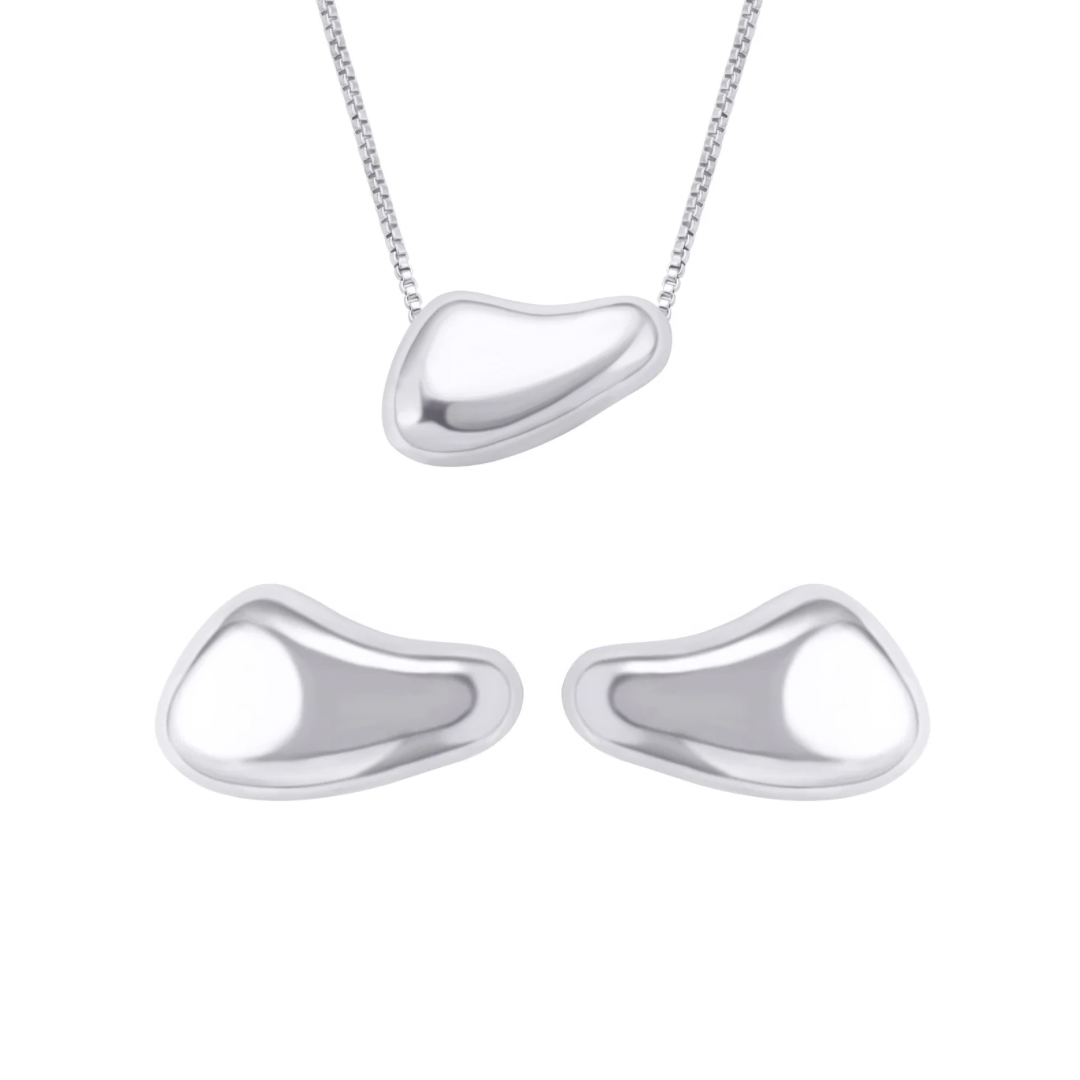 KAIA Set | White Rhodium Plated
