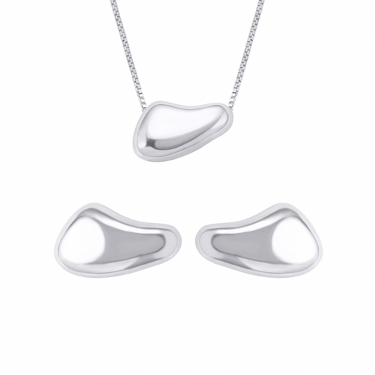 KAIA Set | White Rhodium Plated