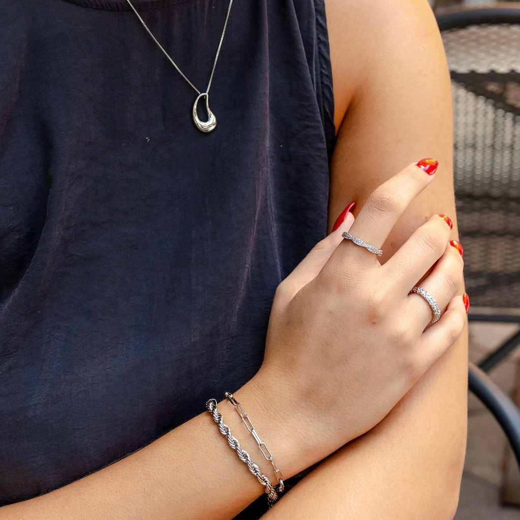 ALVA Set | White Rhodium Plated