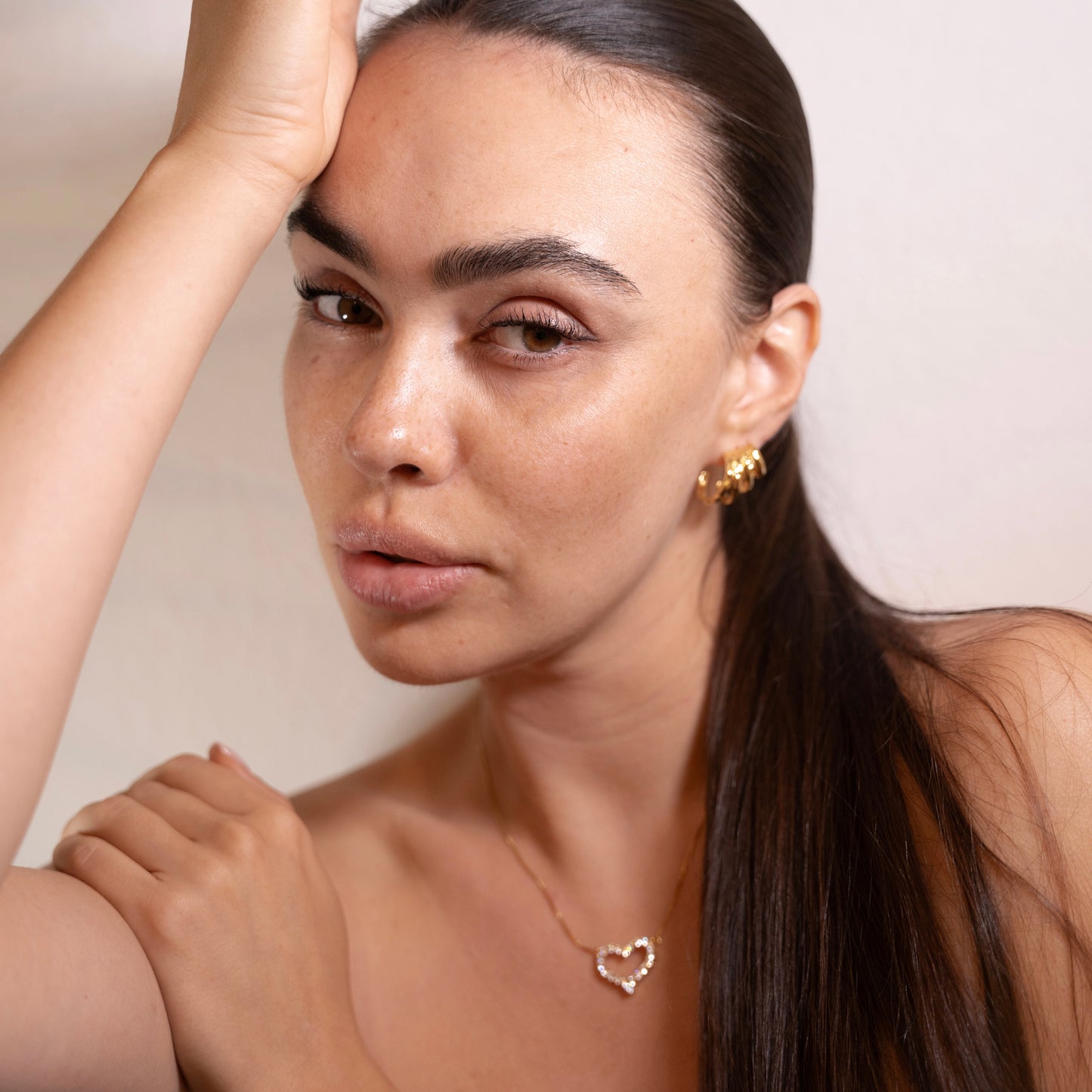 LOVE OPEN HEART NECKLACE | Double 18K Gold Plated