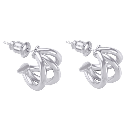 AMORA Earrings | White Rhodium Plated