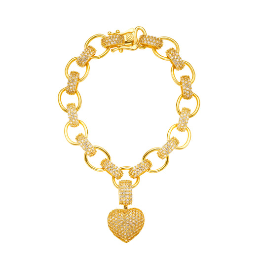 QUEEN HEART BRACELET  | 18K Gold Plated