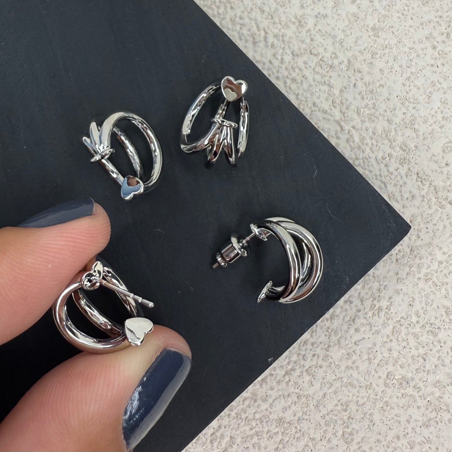 AMORA Ear Cuff | White Rhodium Plated