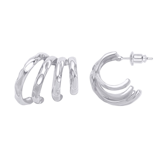 ZARIA Earrings | White Rhodium Plated