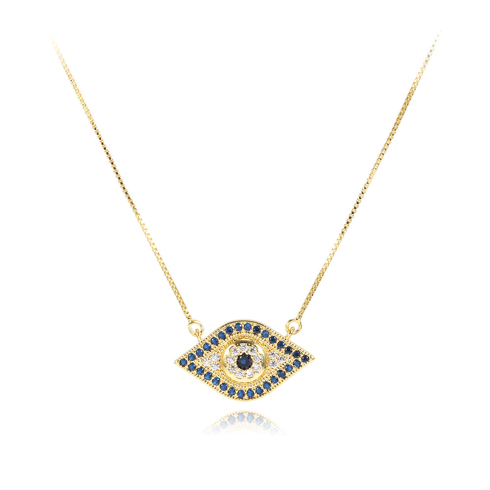 BLUE EVIL EYE NECKLACE | 18K Gold Plated