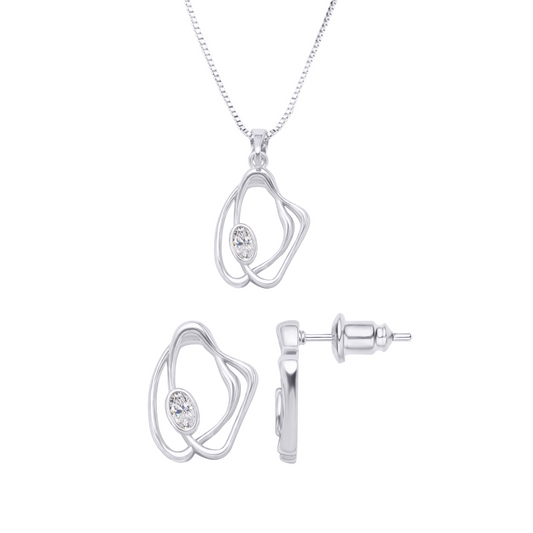 LIRA Set | White Rhodium Plated