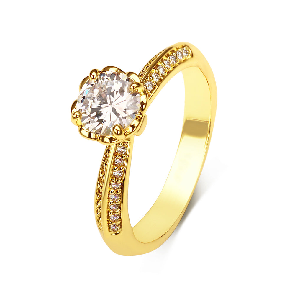 NEW SOLITARY RING | 18k Gold Fourfold Plated - Unique Brazilian Jewelry 