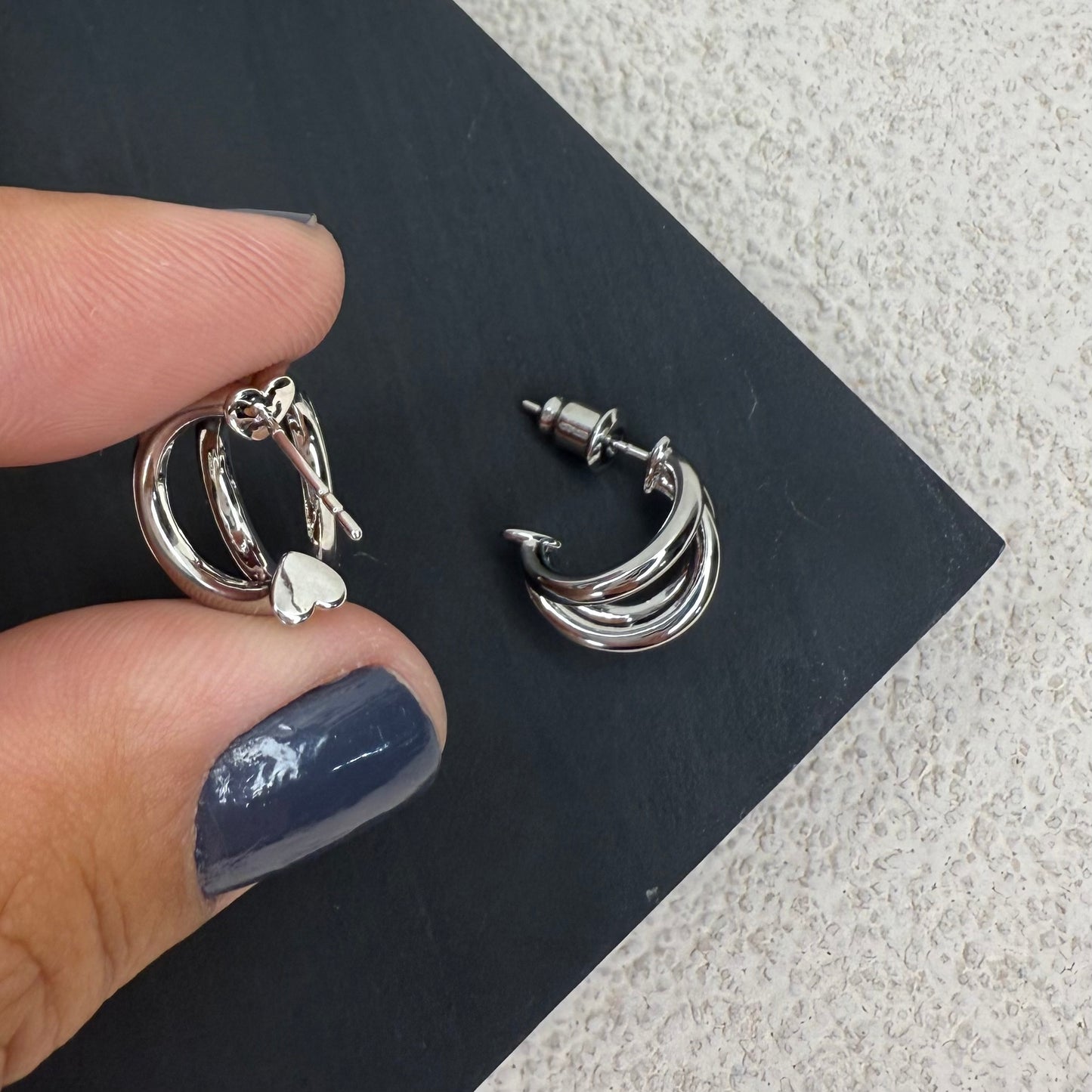 AMORA Earrings | White Rhodium Plated