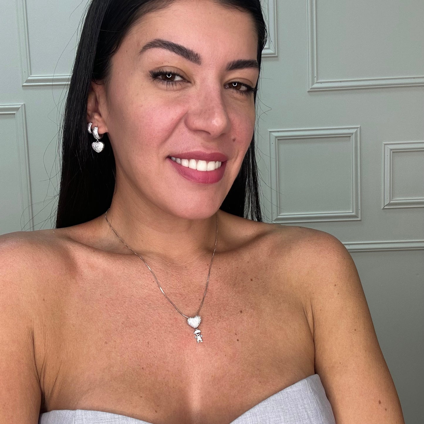 BOY NECKLACE | Double White Rhodium Plated
