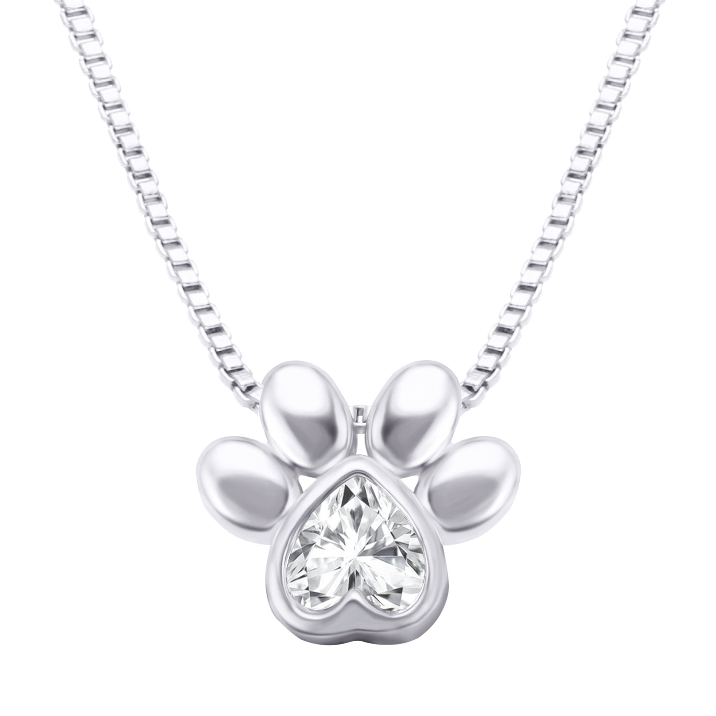 AMIE Necklace | White Rhodium Plated