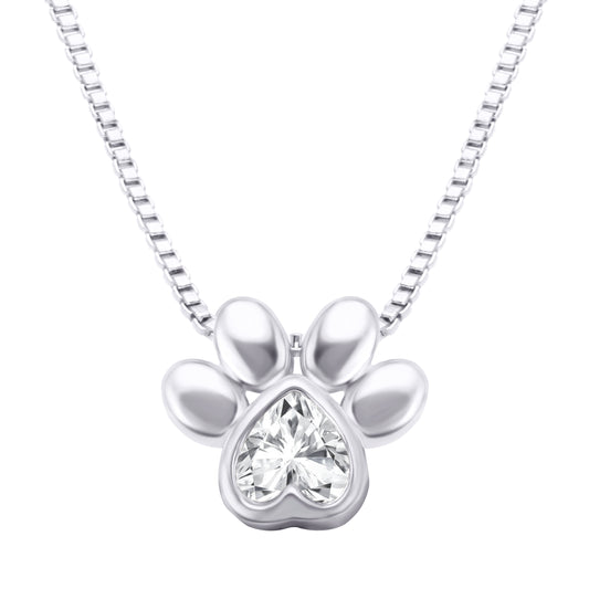 AMIE Necklace | White Rhodium Plated
