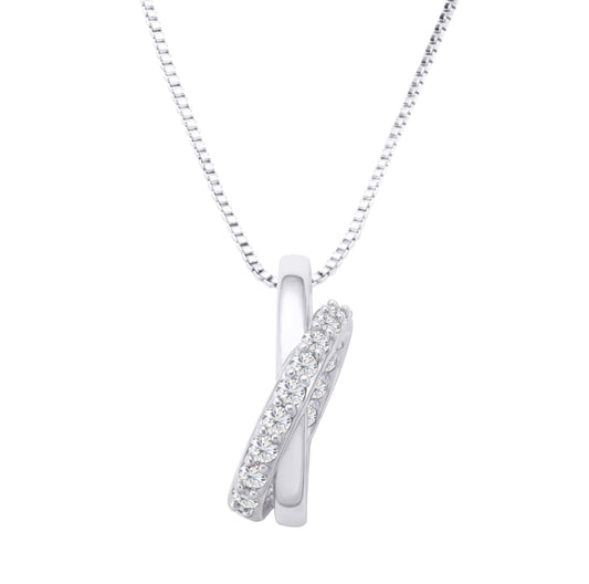 LIORA Necklace | White Rhodium Plated
