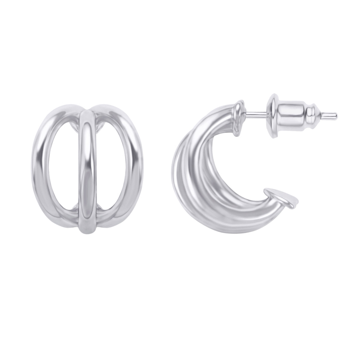 AMORA Earrings | White Rhodium Plated