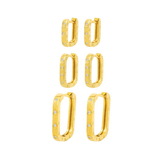 LUNELLE Hoop Trio | 18K Gold Plated
