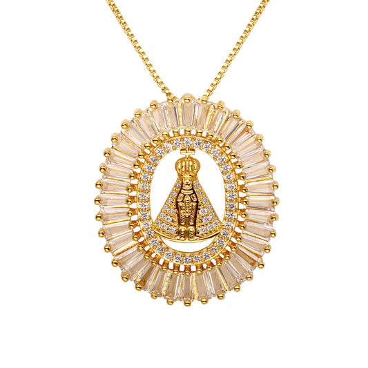 NOSSA SENHORA NECKLACE | Double 18K Gold Plated