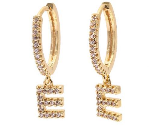 Studded Letters Earrings | GOLD & SILVER - Unique Brazilian Jewelry (4175697608774)