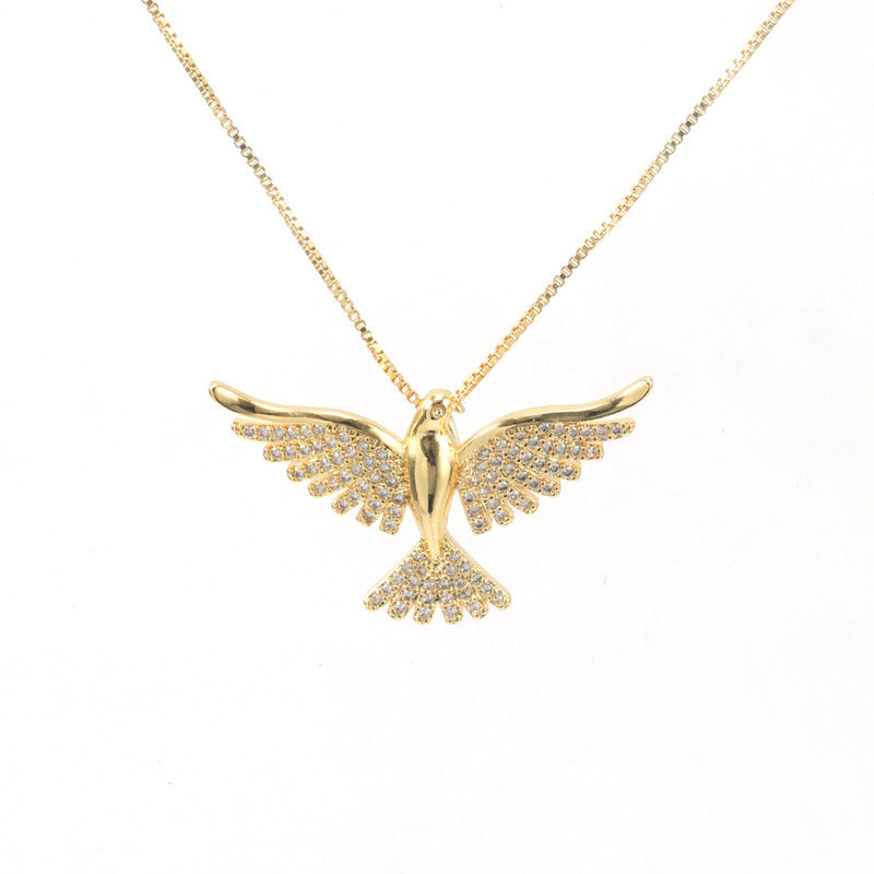 HOLY SPIRIT NECKLACE | Double 18K Gold Plated - Unique Brazilian Jewelry 