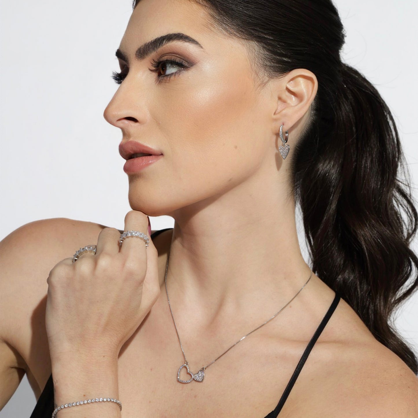 DIAMOND BRACELET | White Rhodium Plated