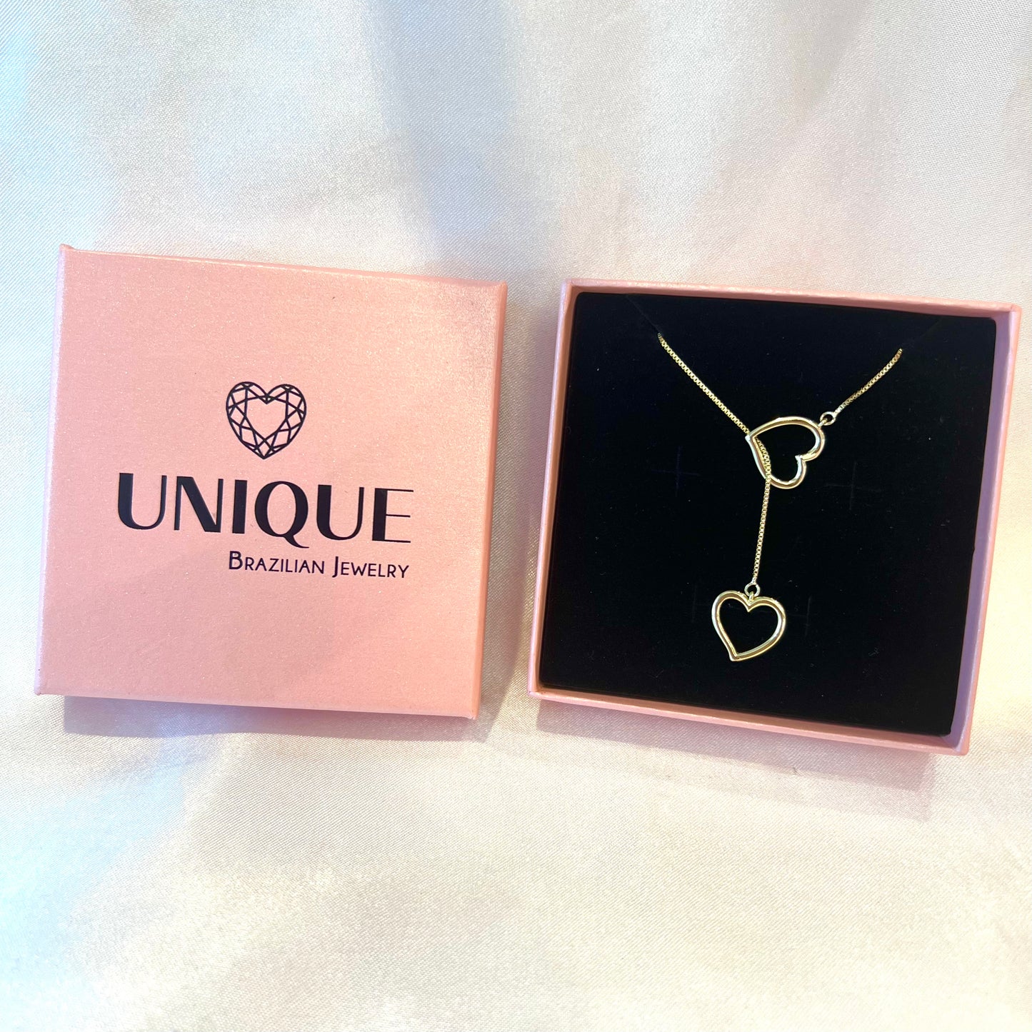 LOVELY HEART NECKLACE | Double 18k Gold Plated